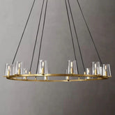 Kuseay Glass Round Chandelier 48"